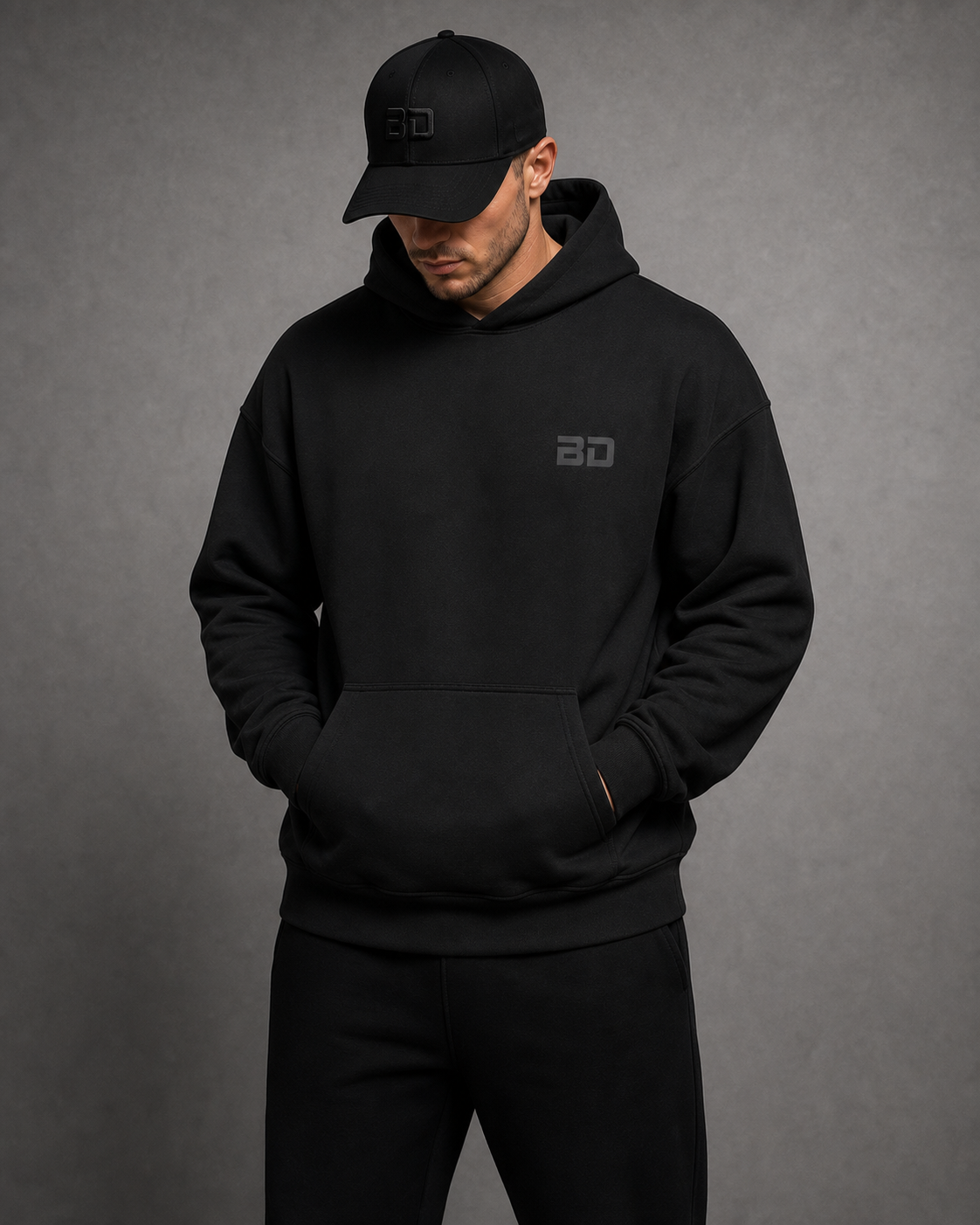 Block Hoodie - Charcoal
