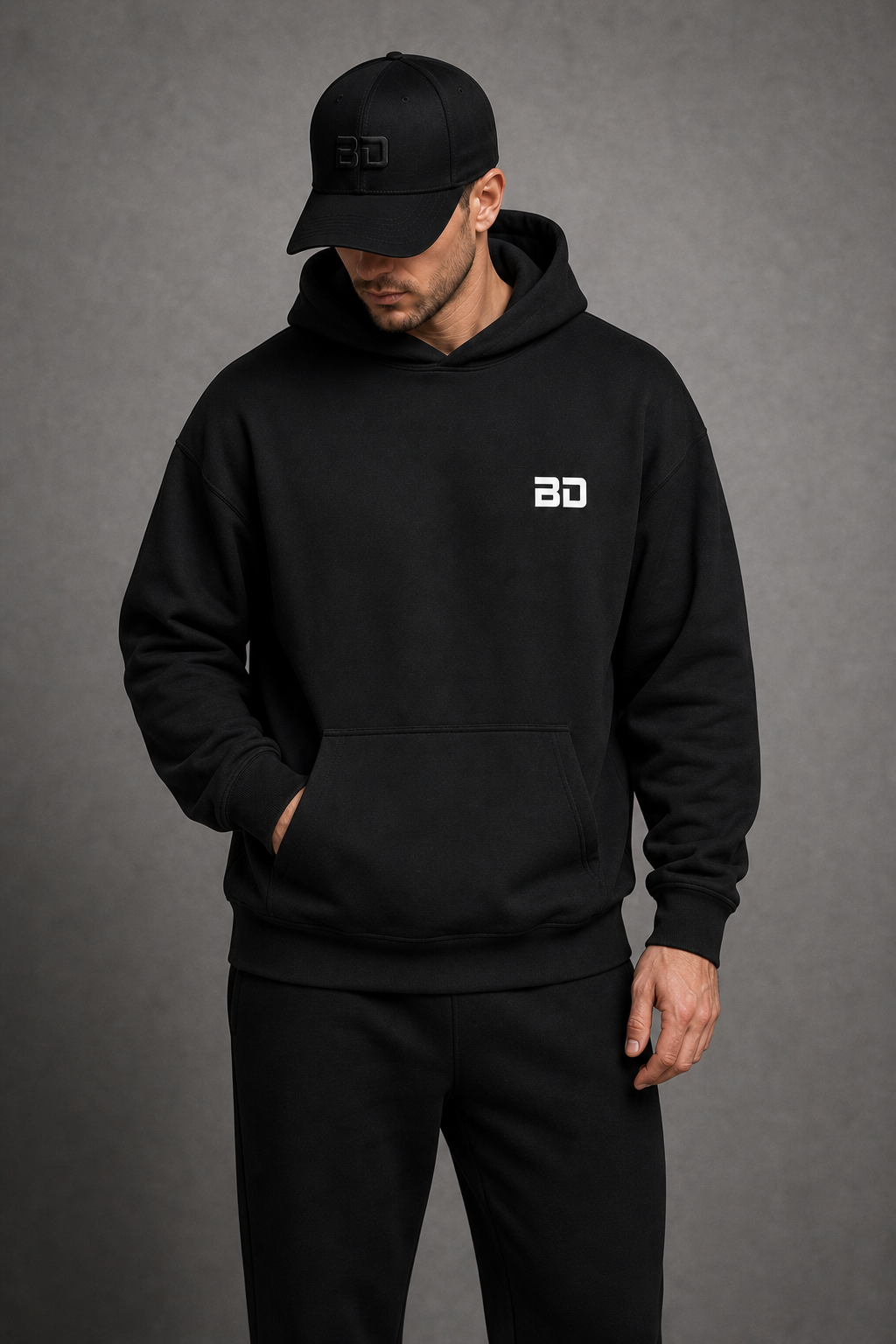 Block Hoodie - Black