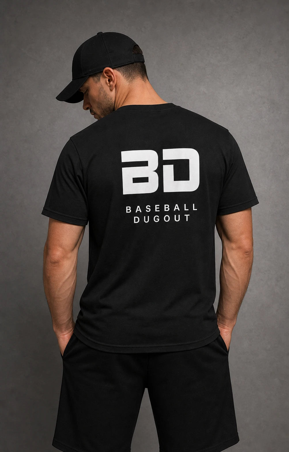Baseball Dugout Black Tee
